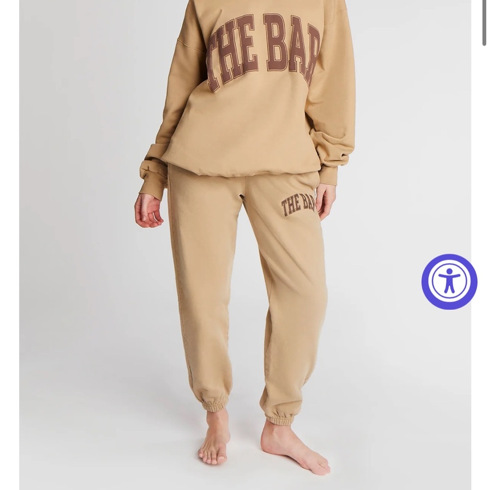 The Bar Varsity sweat set in Chocolate Chip